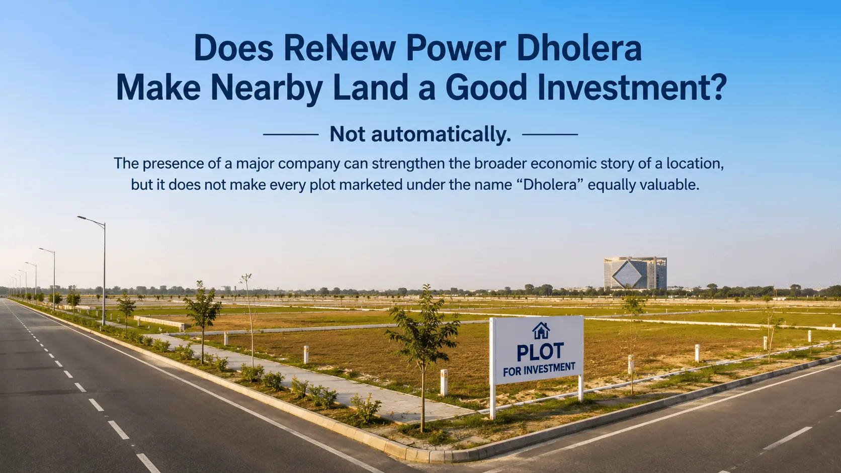 Does ReNew Power Dholera Make Nearby Land a Good Investment