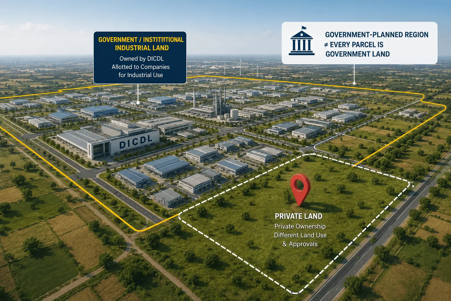 What Is Government Industrial Land in Dholera
